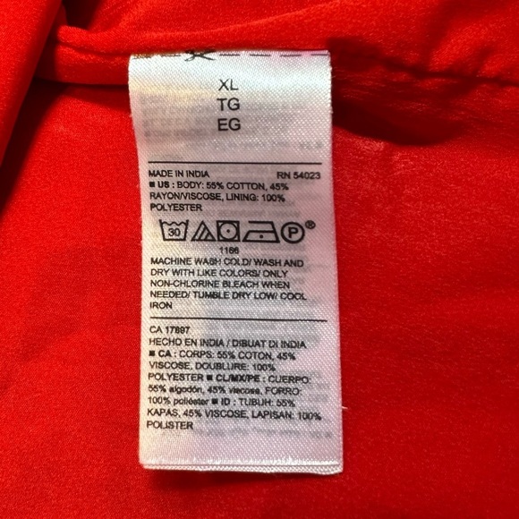 Old Navy Cami midi floral off the shoulder dress in red.  Size XL - Picture 5 of 6